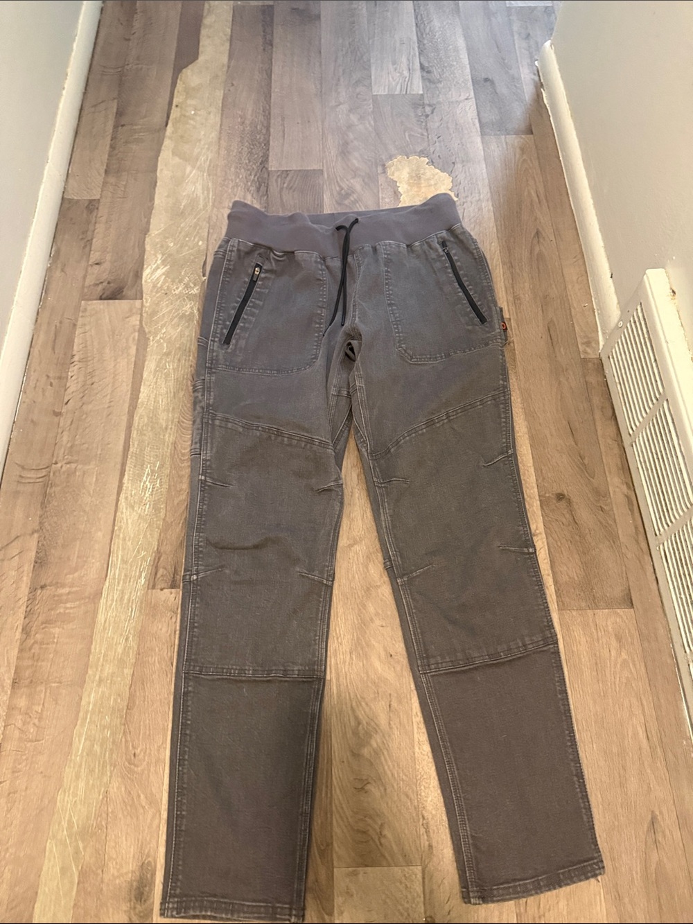 Men's Charcoal Athletic Joggers with Drawcord Waist